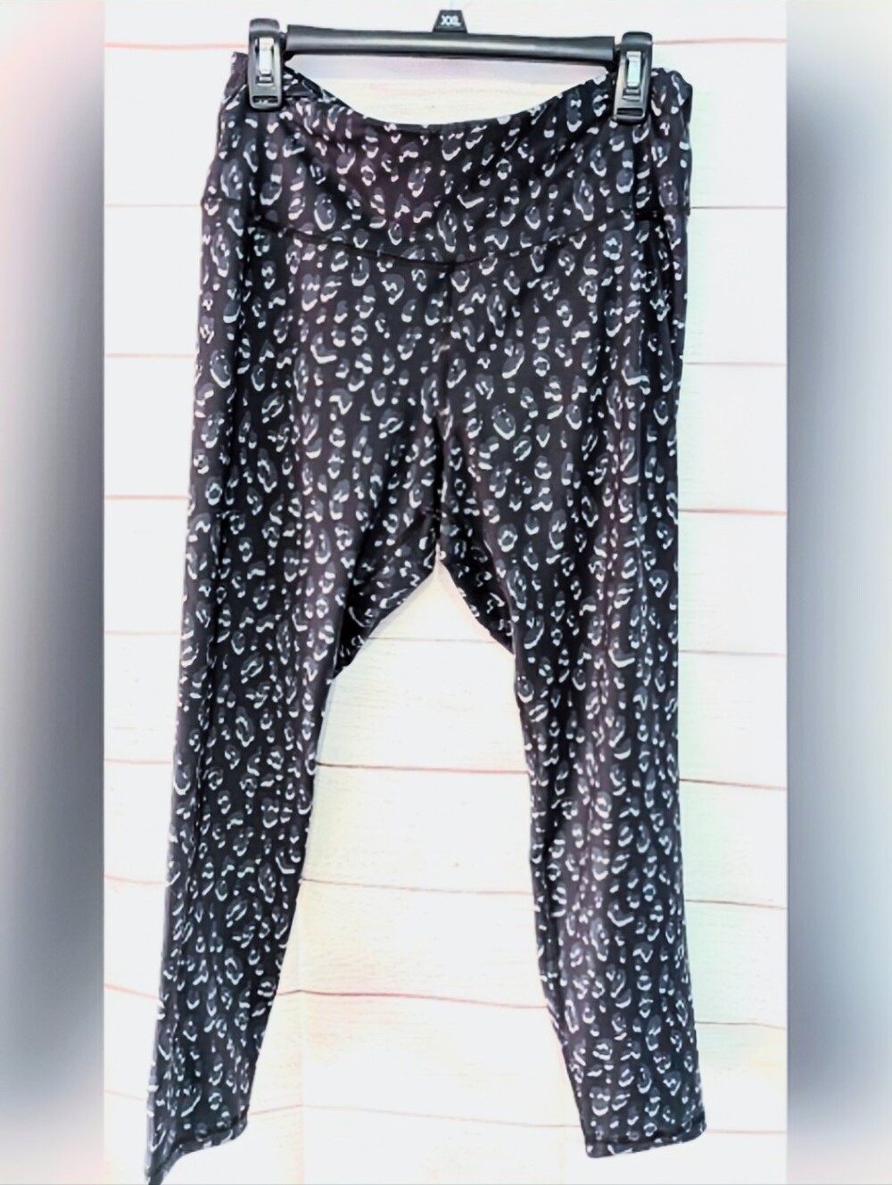 Old Navy Active Multi Tone Black And Gray Cheetah 🐆 Print Elevate Leggings Xl